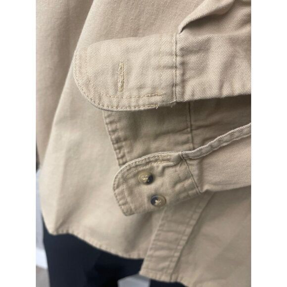 Wrangler Tan Long Sleeve Button Down Shirt Size L - Picture 7 of 9